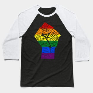 National March Of Pride Fist Baseball T-Shirt